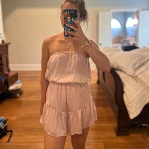 She + Sky Strapless Pink Dress